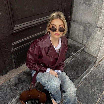 Stylish Faux Leather Jacket