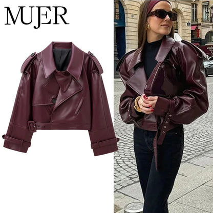 Stylish Faux Leather Jacket