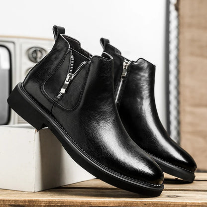 Stylish Leather Chelsea Boots