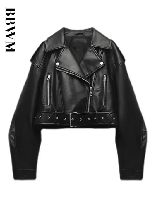 Stylish Women's Vintage Moto Jacket