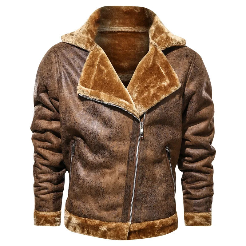 Stylish men's Warm Leather Jacket