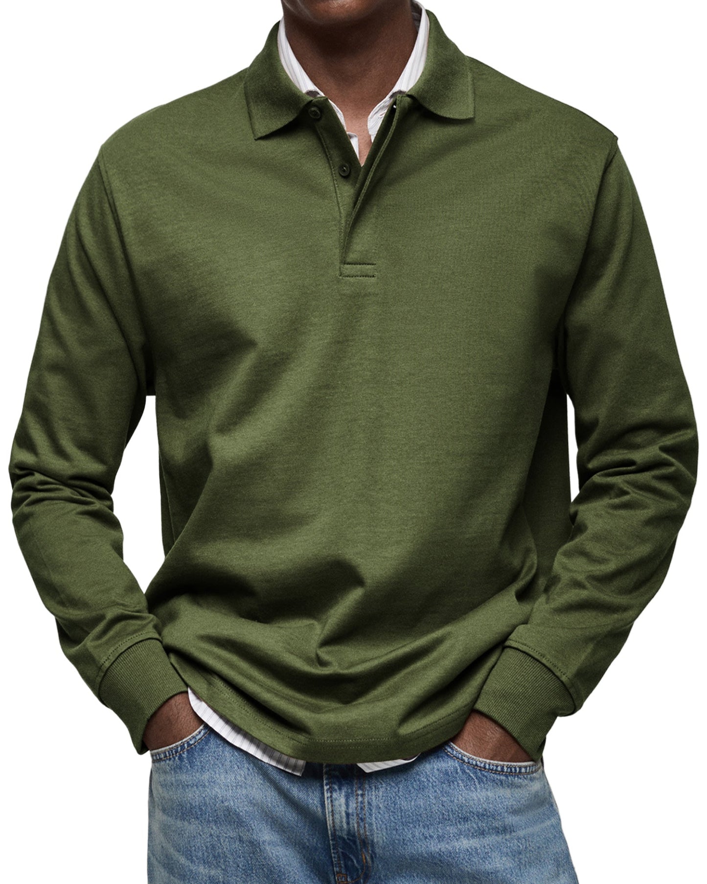 Elegant Long-Sleeve Polo