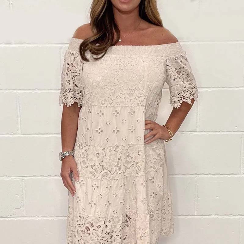 Patchwork Strapless Dress For Women