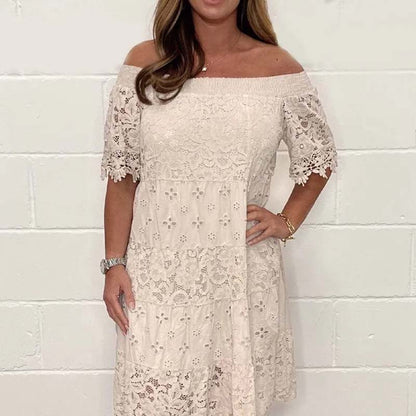 Patchwork Strapless Dress For Women